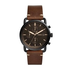 Fossil Men's Commuter Chrono - Ec Brown Leather Watch