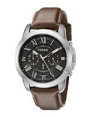 Fossil Men's FS4813 Grant Stainless Steel Watch with Brown Leather Band (parallel import)