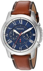 Fossil Mens Grant Chronograph Light Brown Leather Watch FS5210 (Parallel Import)