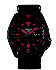 Gents Seiko 5 Sport Street Automatic Watch - 100M - Red Details