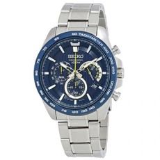 Gents Seiko Stainless Steel Blue Dial Chronograph Watch