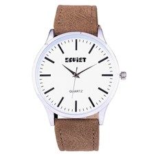 Gents Soviet Tan Leather White Dial Watch - SSH004 - 03