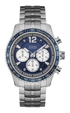 Guess Men's FLEET Watch With Round Case - Silver