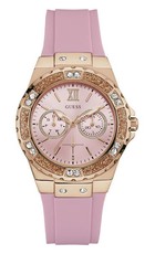 Guess Women's LIMELIGHT Pink Dial Watch With Round Case - Rose Gold