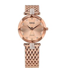 Jowissa Facet Strass Swiss Ladies Watch - Gold