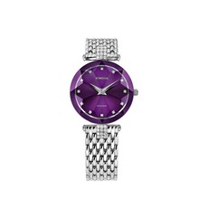 Jowissa Facet Strass Swiss Ladies Watch - Silver & Purple