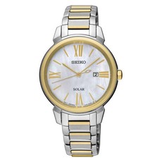 Ladies Seiko Solar Two-Tone Mother-of-Pearl Dress Watch