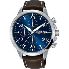 Lorus Gents Chronograph Leather Watch - WR 100m