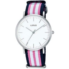 Lorus Ladies NATO strap Analogue - Pink and White