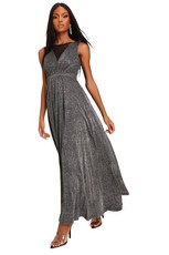 I Saw it First - Ladies Black Premium Plunge Sparkle Maxi Dress