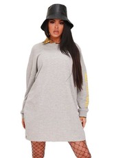 I Saw it First - Ladies Grey California Oversized Sweater Dress