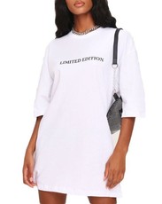 I Saw it First - Ladies White Limited Edition Oversized T-Shirt Dress