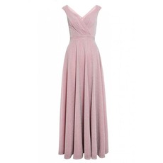 Quiz Ladies Blush Pink Glitter Wrap Sleeveless Maxi Dress - Pink