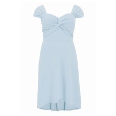 Quiz Ladies Curve Blue Knot Front Dress