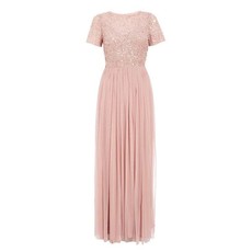 Quiz Ladies Embellished Maxi Dress - Blush Pink