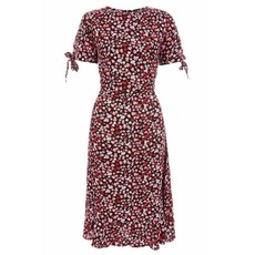 Quiz Ladies Floral Print Midi Dress - Pink