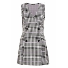 Quiz Ladies Grey Check Bodycon Wrap Dress