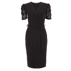 Quiz Ladies Lace Midi Dress - Black