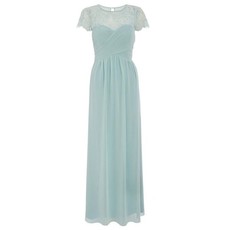 Quiz Ladies Lace Sweetheart Maxi Dress - Sage