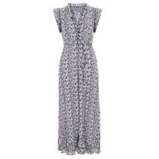 Quiz Ladies Navy Floral V Neck Midi Dress