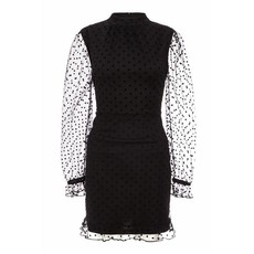 Quiz Ladies Polka Dot Bodycon Dress - Black