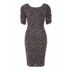 Quiz Ladies Rose Gold Glitter Puff Sleeve Midi Dress