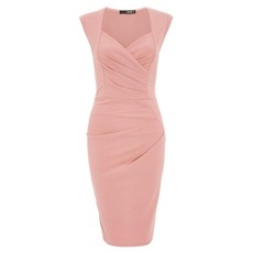 Quiz Ladies Sweetheart Midi Dress - Dusty Pink