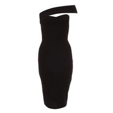 Quiz Ladies Sweetheart One Shoulder Midi Dress - Black