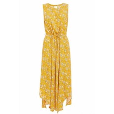 Quiz Ladies Yellow Floral Midi Dress