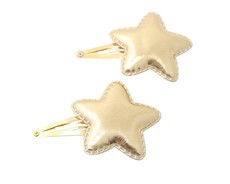 Set of 2 Star Hairclips - Gold (3 Months - 12 Years)