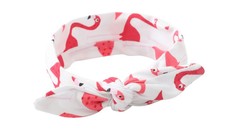 Soft Knot Headband - Pink Flamingoes (5 months - 2 years)