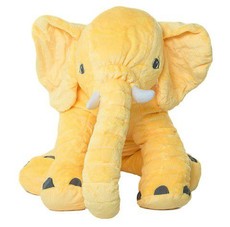 Totland Elephant Pillow Long Plush - Yellow