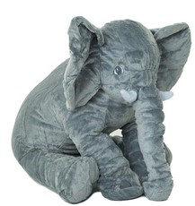 Totland Elephant Plush Pillow - Grey (30cm)