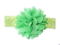 Chiffon Flower Headband - Green