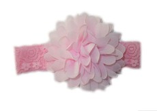 Chiffon Flower Headband - Light Pink