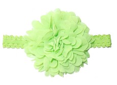 Chiffon Headband Detailed Lace - Lime