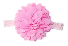 Chiffon Headband Detailed Lace - Pink