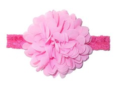 Chiffon Headband Thin Lace - Hot Pink