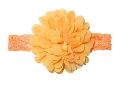 Chiffon Headband Thin Lace - Orange