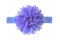 Chiffon Headband Thin Lace - Purple