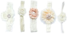 Cream Baby Headbands Hamper - Cream (5 Piece)