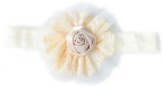 Cream Rose Headband