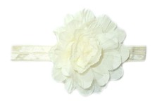 Crinkle Flower Headband - Cream