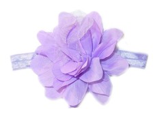 Crinkle Flower Headband - Lilac