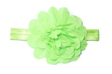 Crinkle Flower Headband - Lime