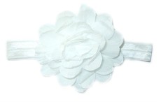 Crinkle Flower Headband - White