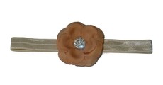 Crystal Peony Headband - Gold & Bronze