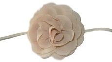 Detailed Rose Headband - Tan