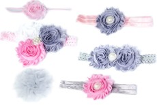 Headbands - Pink and Grey