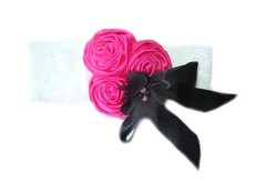 Hot Pink & Black Headband